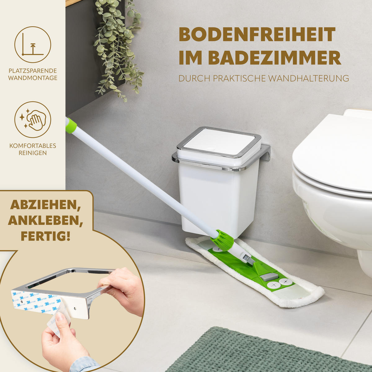 KOSMETIKEIMER SAVONA 6 Liter, weiß - Weiß, Kunststoff (21/24.5/21.5cm) - bremermann