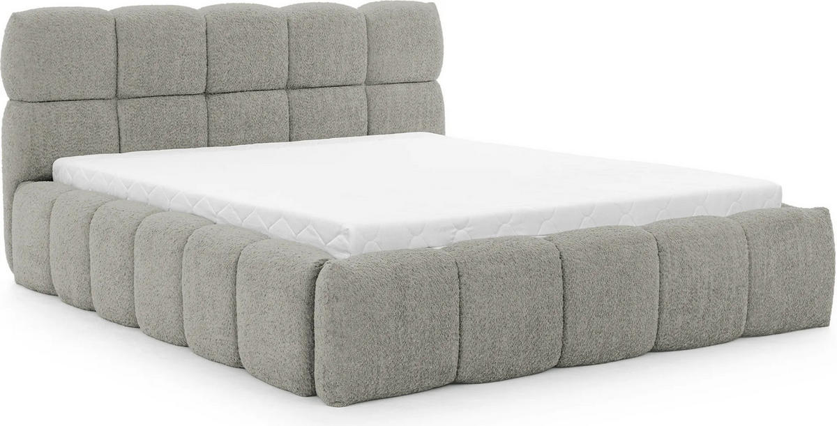 POLSTERBETT Salerno - Grau, Textil (120/200cm) - Meblini