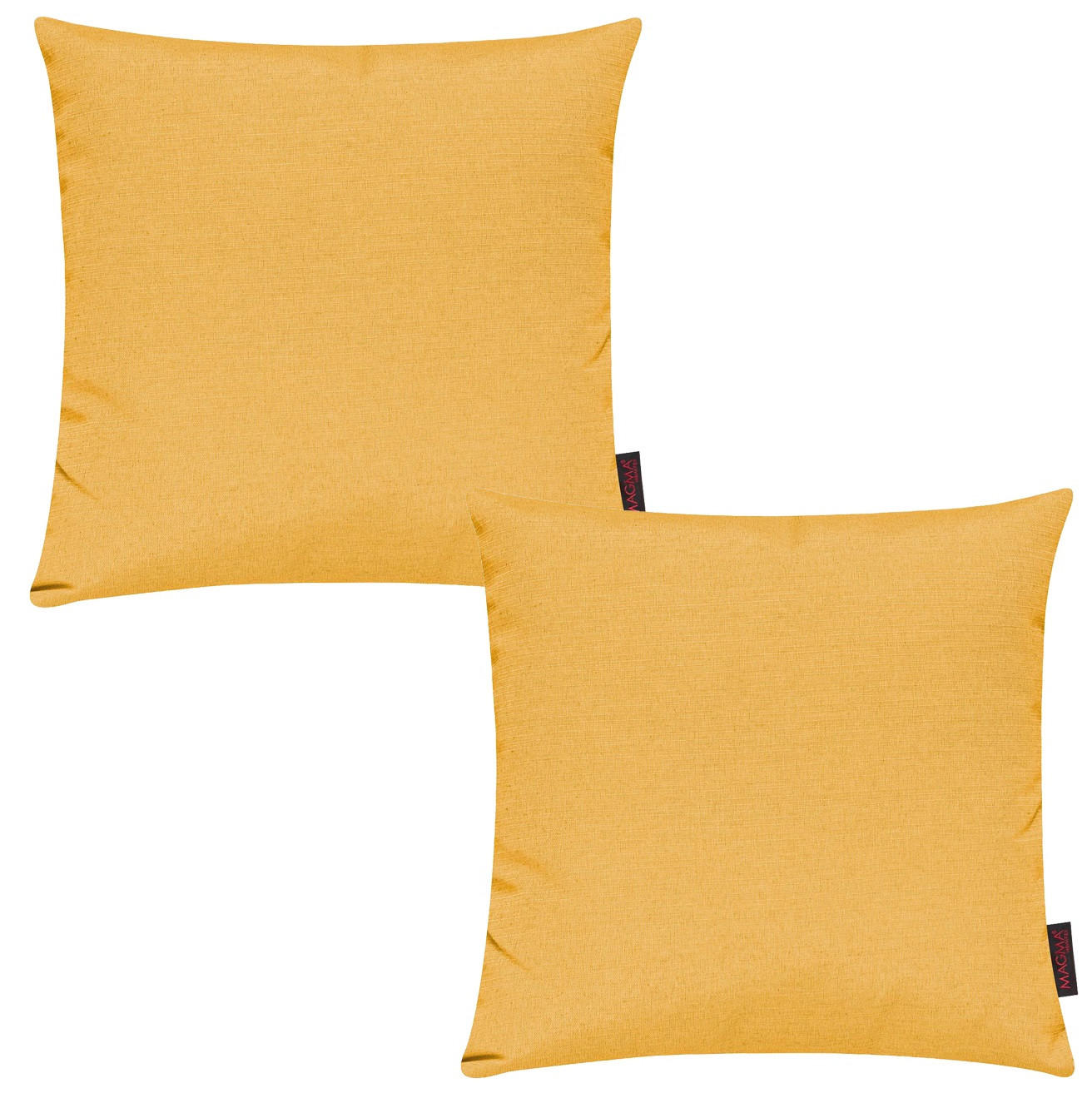 KISSENHÜLLE 2er Set Fino uni 50/50 cm - Gelb, Textil (50/50cm) - Magma Heimtexx