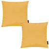 KISSENHÜLLE 2er Set Fino uni 50/50 cm - Gelb, Textil (50/50cm) - Magma Heimtexx