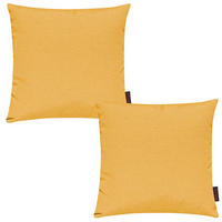KISSENHÜLLE 2er Set Fino uni 50/50 cm - Gelb, Textil (50/50cm) - Magma Heimtexx