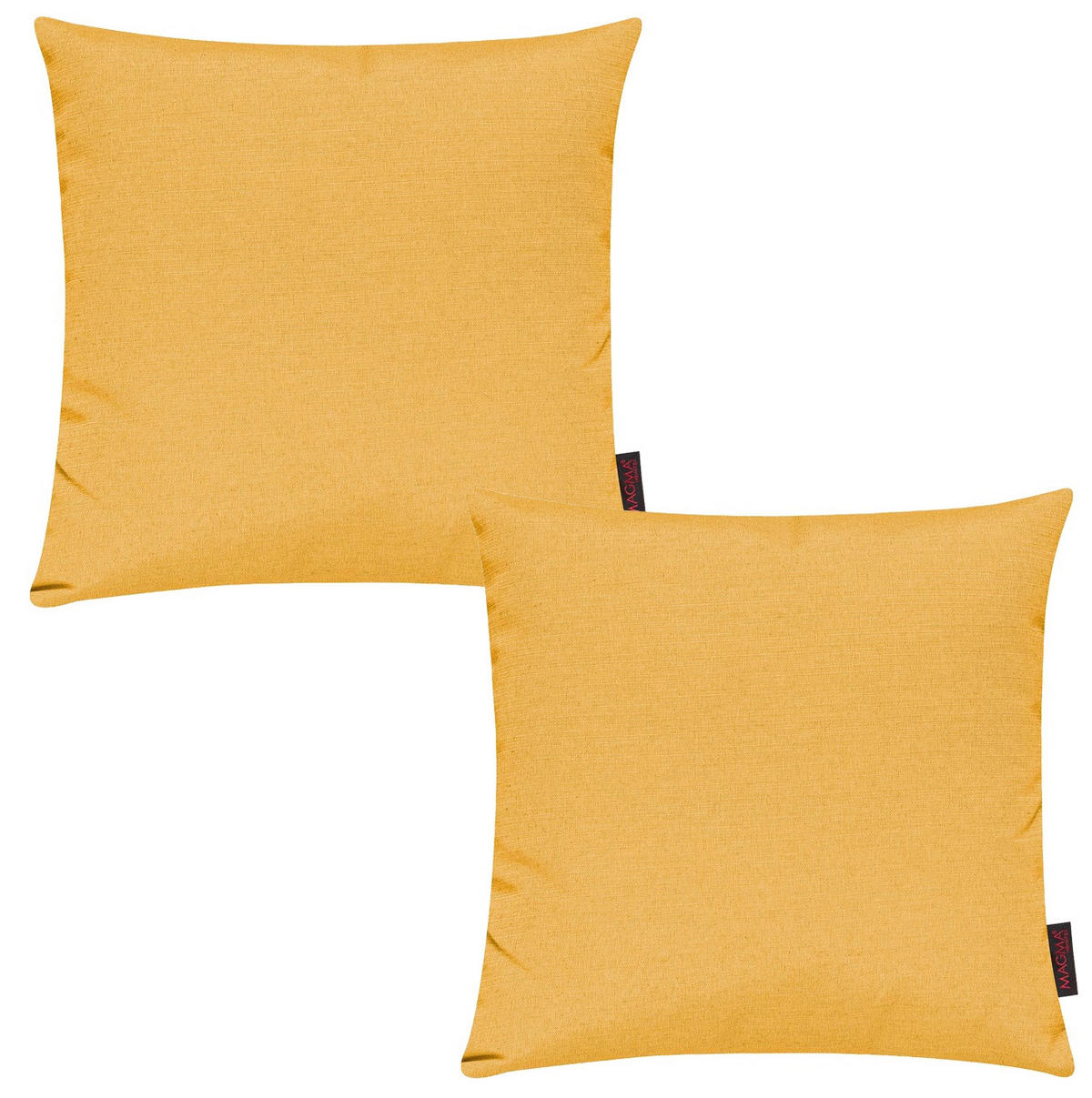 KISSENHÜLLE 2er Set Fino uni 50/50 cm - Gelb, Textil (50/50cm) - Magma Heimtexx