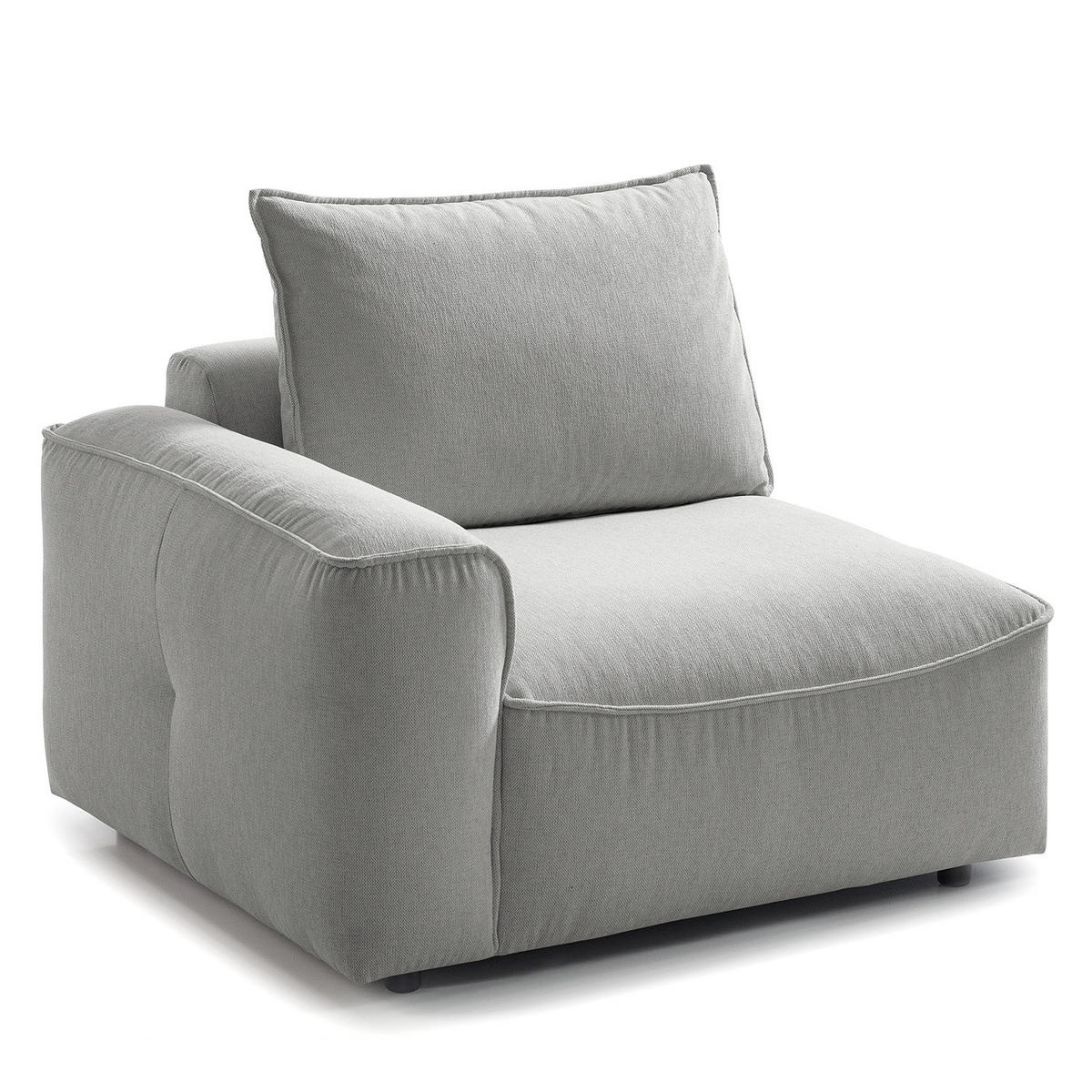 MODULSESSEL - Hellgrau, Holz/Textil (104/82/99cm) - home24