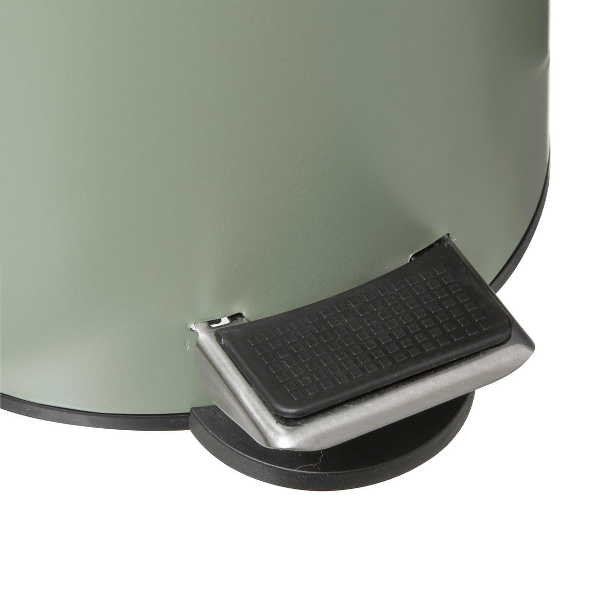 KOSMETIKEIMER mit Bambusdeckel Modern 3 l 17/17/24 cm - Grün, Metall (17/24/17cm) - 5five Simply Smart