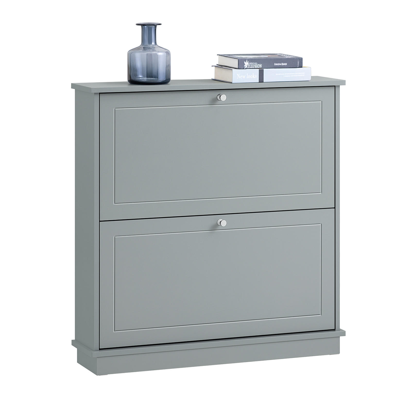 SCHUHSCHRANK Grau - Grau, Holzwerkstoff (76/79/18cm) - SoBuy