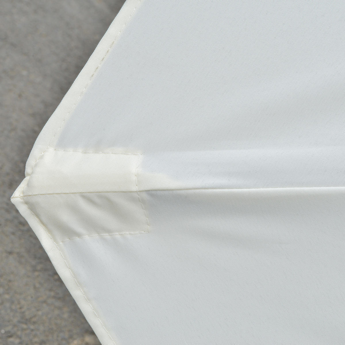 DOPPELSONNENSCHIRM Oval Schwarz+Cremeweiß - Schwarz, Kunststoff (265/450cm) - Outsunny