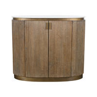 TRESEN aus Massivholz und Marmor 120/104/50 cm - Braun, Holz (12.5/50/104cm) - Signature