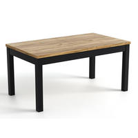 TISCH Schwarz Craft Gold Ausziehbar 80/120 cm - Multicolor/Schwarz, Holzwerkstoff (120/80/76cm) - Sepro Meble