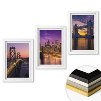 WANDBILDER 3er-Set - 20x30 cm Weißer Rahmen - Brücken, Sonne, Stadtblick - Weiß, Kunststoff (20/30cm) - ArtPrintCave