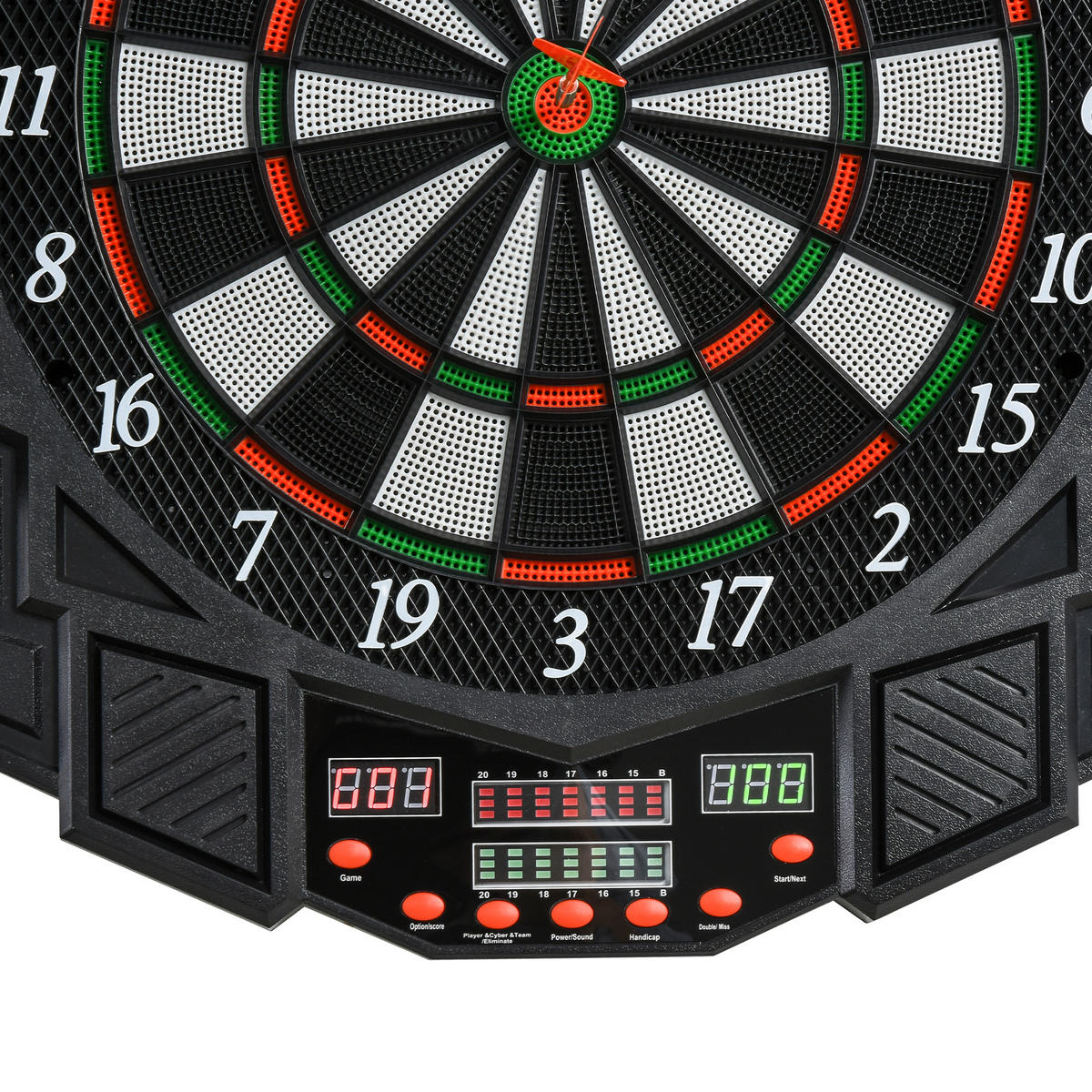 ELEKTRONISCHE Dartscheibe - Schwarz, Kunststoff (54.6/5.5/49cm) - HOMCOM