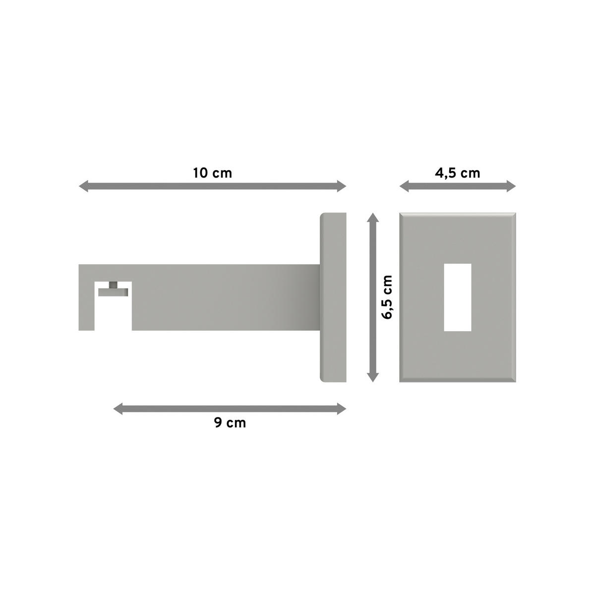 TRÄGER FÜR INNENLAUFSTANGEN 14x35 mm, Smartline 1-läufig, Weiß - Weiß, Metall (10/6.5/4.5cm) - INTERDECO
