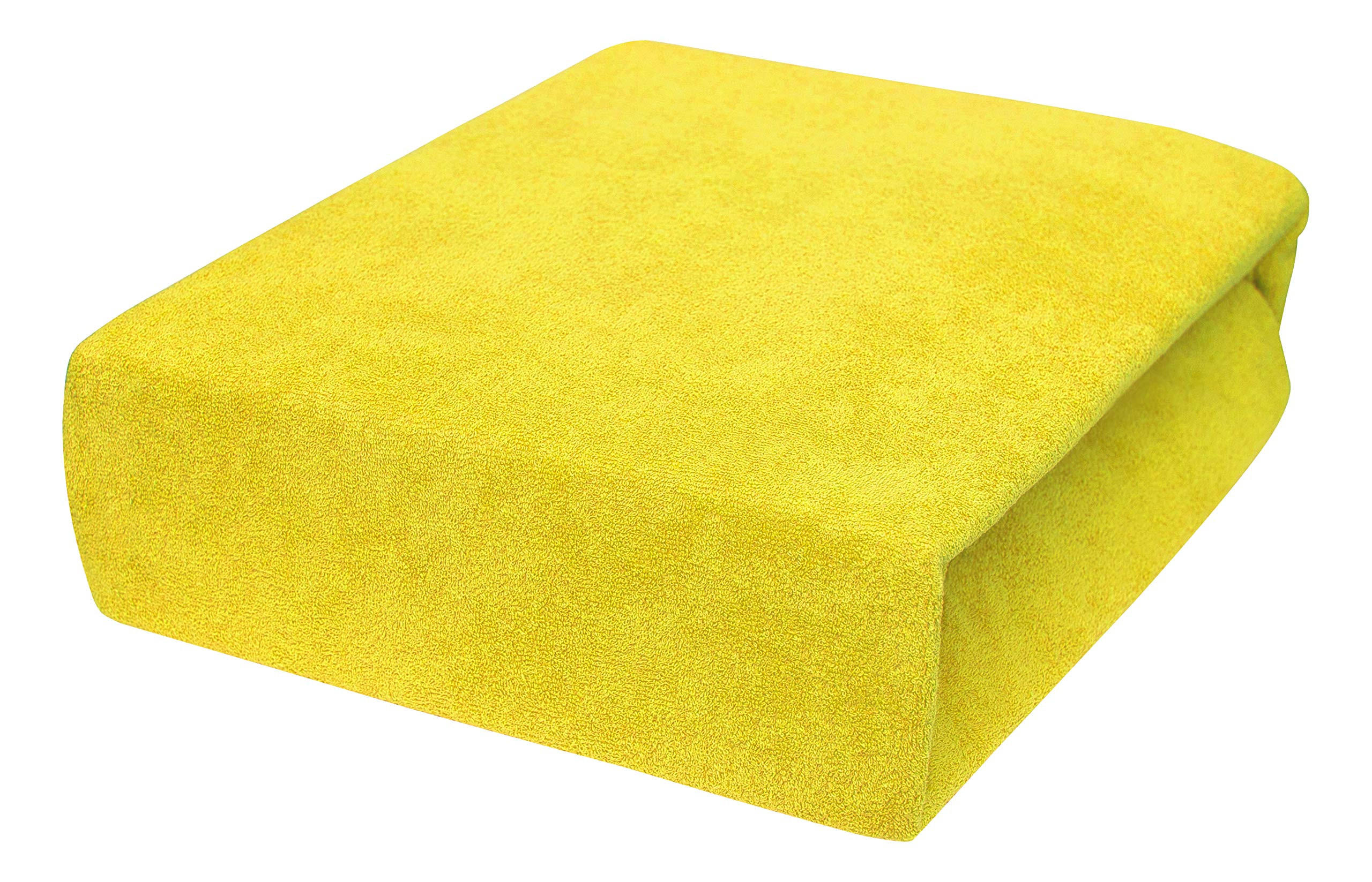 Best For Home Spannbettlaken Gelb 90x200 cm