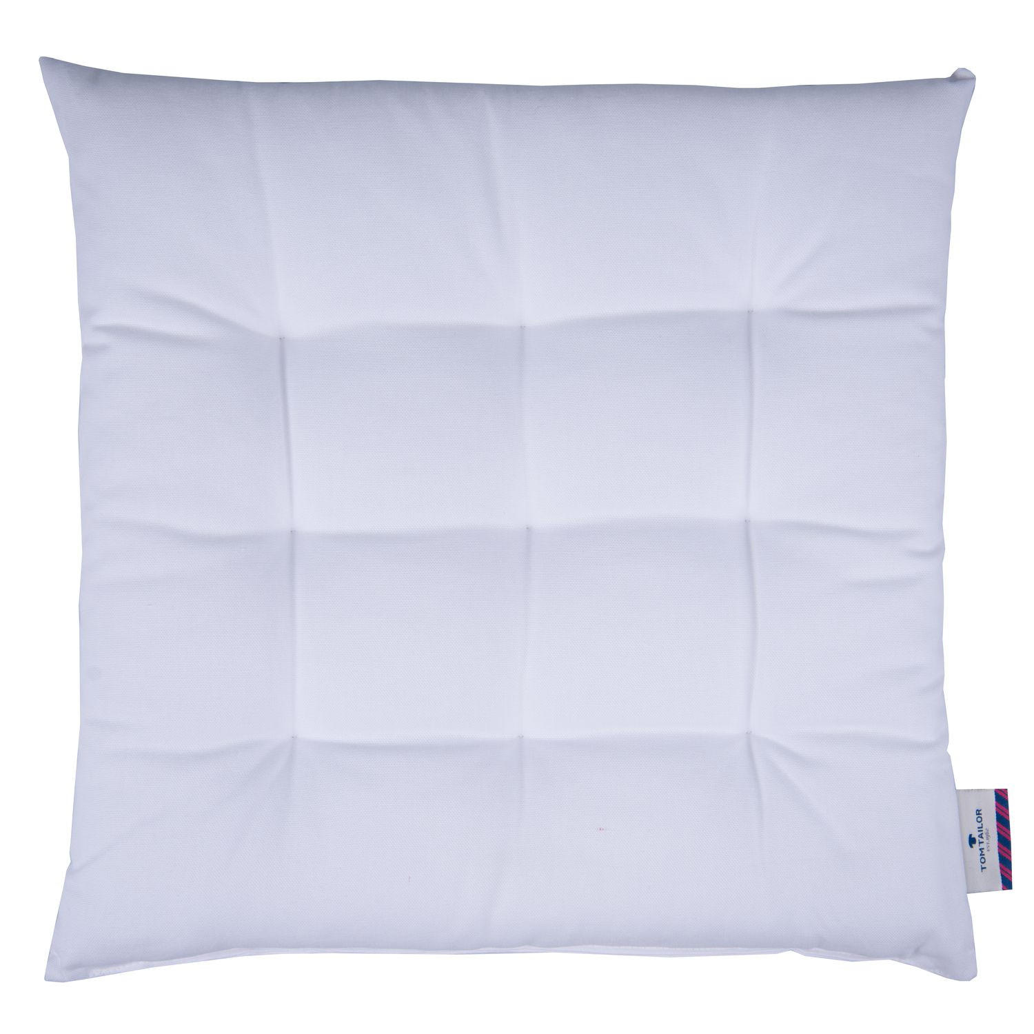 SITZKISSEN MIT 9 PUNKT-STEPPUNG DOVE - Weiß, Textil (40/40/5cm) - Tom Tailor