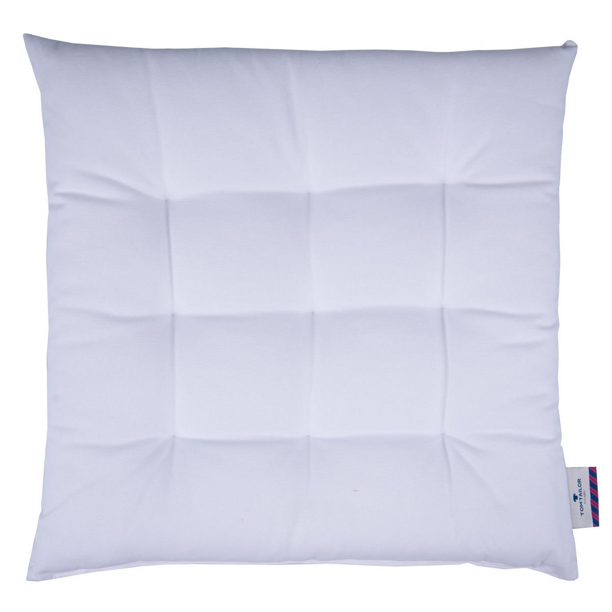 SITZKISSEN MIT 9 PUNKT-STEPPUNG DOVE - Weiß, Textil (40/40/5cm) - Tom Tailor