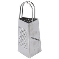 KÜCHENREIBE Basic Silber 5/5/12 cm Metall - Silberfarben, Metall (5/12/5cm) - Mondex