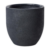 BLUMENTOPF Grau Kannia - Grau, Naturmaterialien (46cm) - Beliani