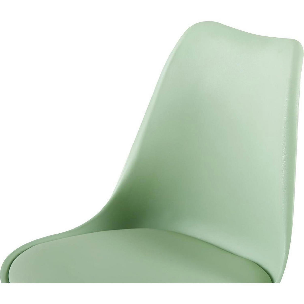 ESSZIMMERSTUHL 6er Set Eiscreme Grün mit Massivholzbein - Hellgrün, Kunststoff (47.5/82/41cm)