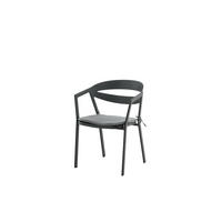 GARTENESSSTUHL SLIT Schwarz 60x60x76 cm - Schwarz, Metall (60/76/60cm) - FURNLUX