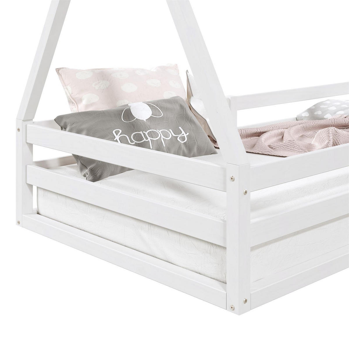 HAUSBETT SILA 90X200 CM - Weiß, Holz (96/152/206cm) - IDIMEX