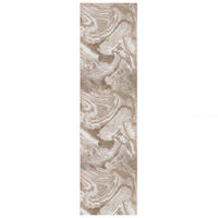 TEPPICH Marmor-Design, metallisch OUSE JOY, Beige 60x230 cm - Beige, Textil (60/230cm) - KADIMA DESIGN
