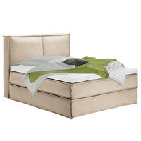 BOXSPRINGBETT mit Kopfteil - Premium - Beige, Textil (160/220cm) - home24