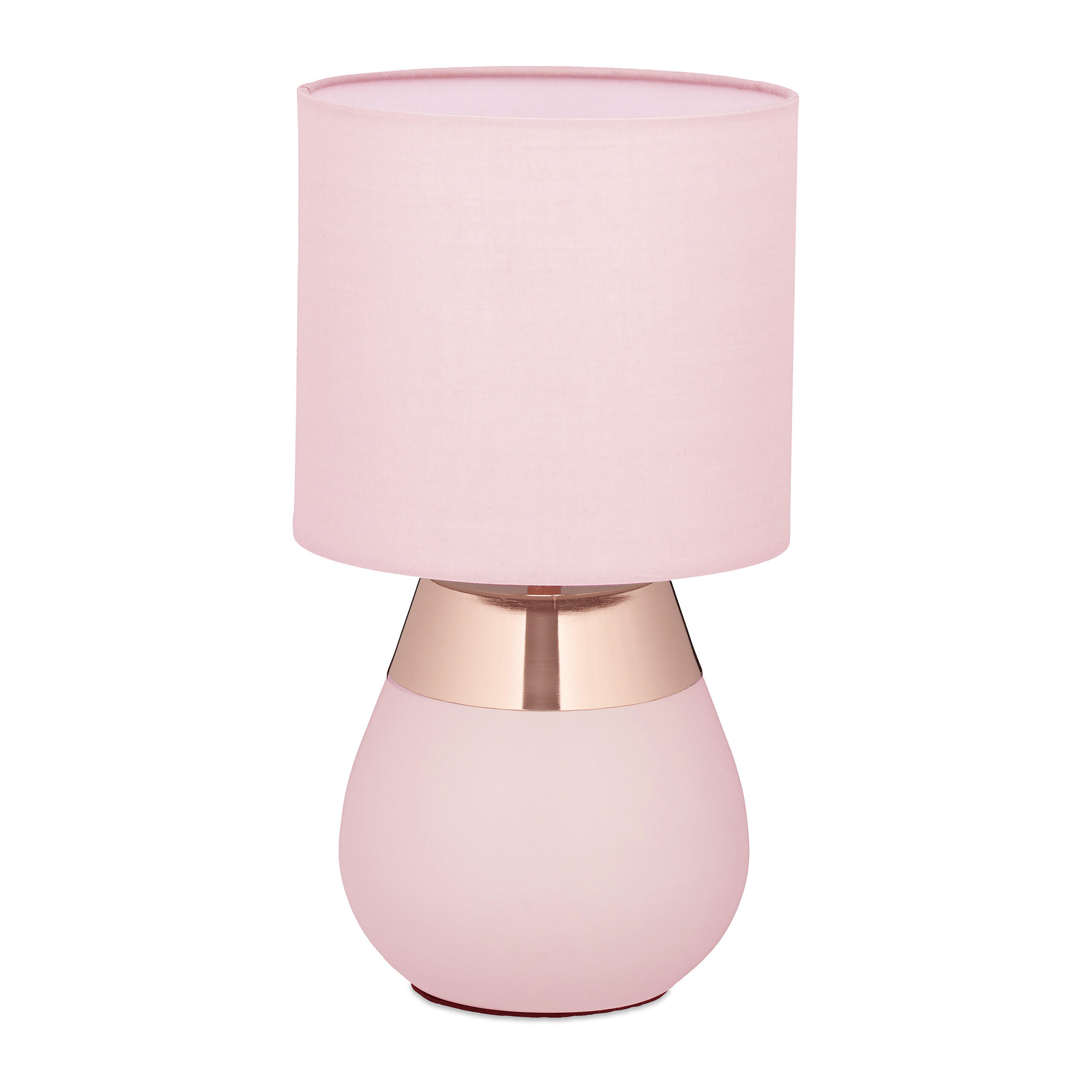 TISCHLAMPE - Rosa, Kunststoff/Textil (18/18/32cm) - Relaxdays