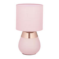 TISCHLAMPE - Rosa, Kunststoff/Textil (18/18/32cm) - Relaxdays
