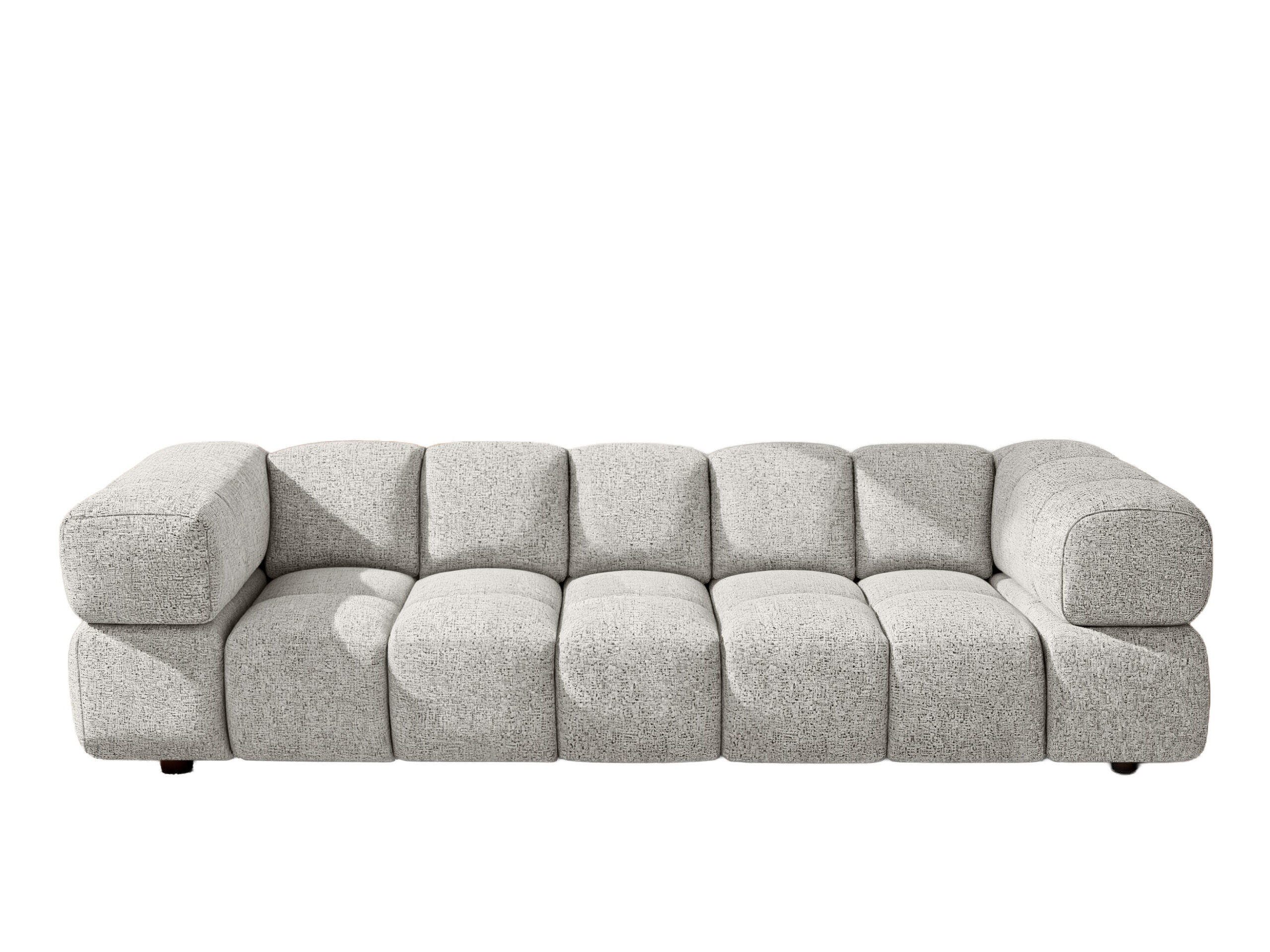 SOFA 4-Sitzer, Couch, Chenille Stoff Puente, Hellgrau, Averro - Hellgrau, Holz (280/70/96cm) - Kaiser Möbel