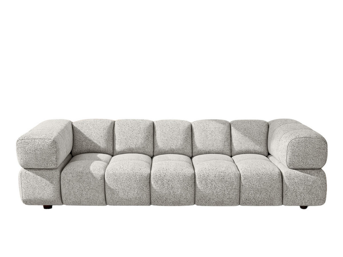 SOFA 4-Sitzer, Couch, Chenille Stoff Puente, Hellgrau, Averro - Hellgrau, Holz (280/70/96cm) - Kaiser Möbel