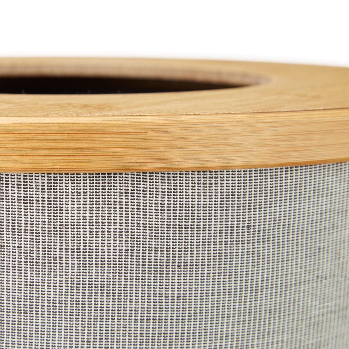 ABFALLKORB - Multicolor, Holz/Textil (30.5/35/30.5cm) - Relaxdays