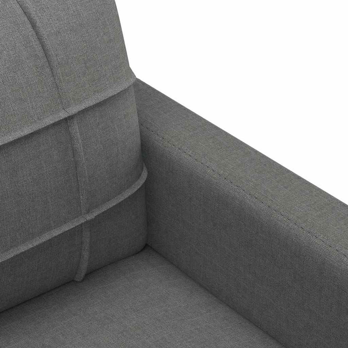 3-SITZER-SOFA Düren - Dunkelgrau, Textil (198/80/77cm) - Nettlife