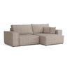 ECKSOFA MATT 255/153 cm rechts in Cord Beige - Beige/Schwarz, Holz/Holzwerkstoff (255/153cm) - Deine Möbel 24