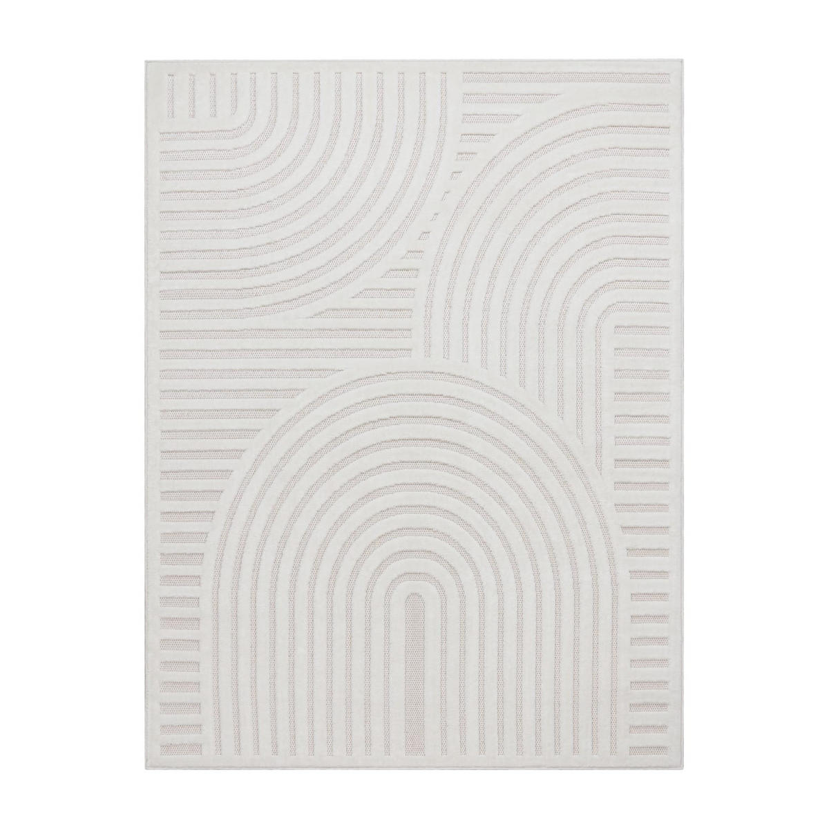 OUTDOORTEPPICH Geometrisch Creme 120 x 160 cm - Creme, Kunststoff (120/160cm) - TT Home