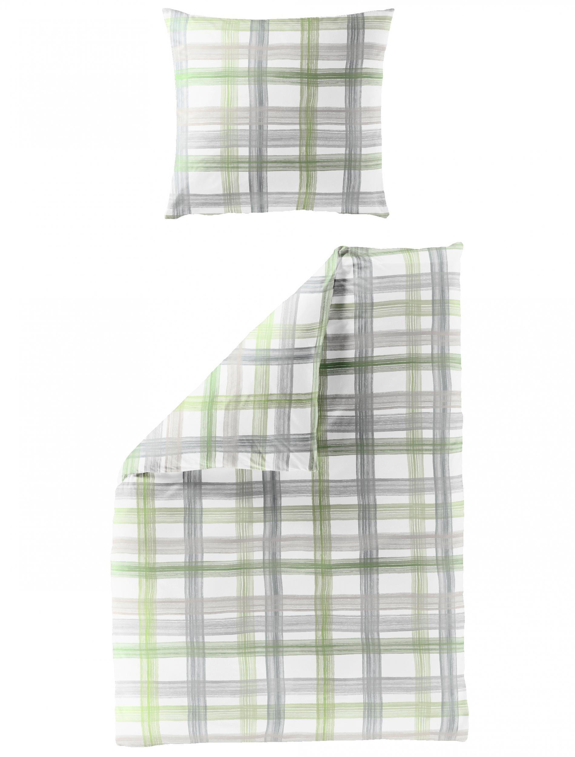 BETTWÄSCHE Seersucker 6958 - Grün, Textil (135/200cm) - Bierbaum