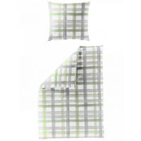 BETTWÄSCHE Seersucker 6958 - Grün, Textil (135/200cm) - Bierbaum