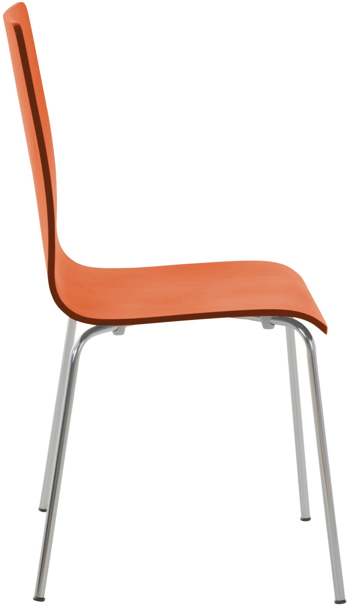 BESUCHERSTUHL PEPE 87x43x47 cm Orange Holz Metall - Orange, Metall (43/87/47cm) - DELUKE