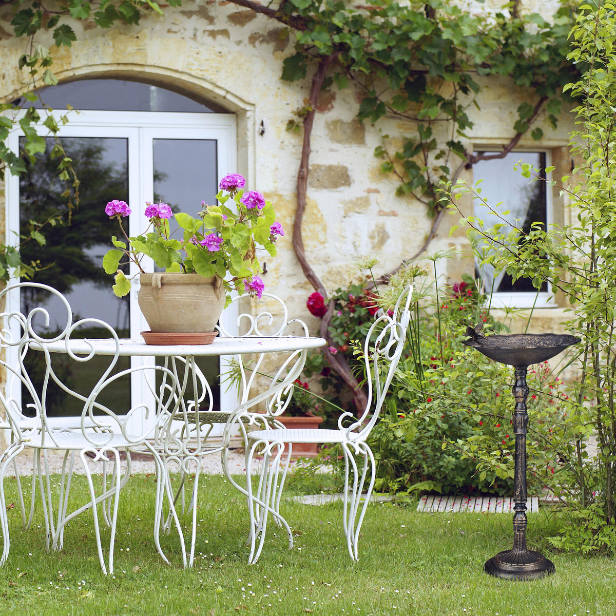 VOGELTRÄNKE - Multicolor, Metall (37.5/74.5/35cm) - Relaxdays