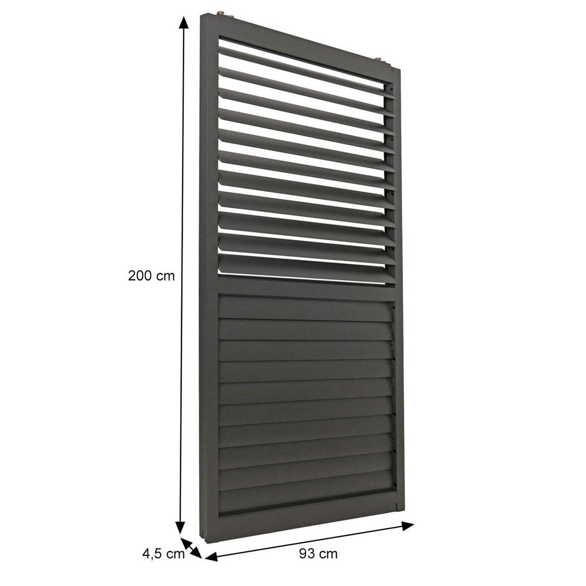 SCHIEBETÜR FÜR PERGOLA Weiß 4er-Set-Set - Weiß, Metall (369/206/10cm) - MCW