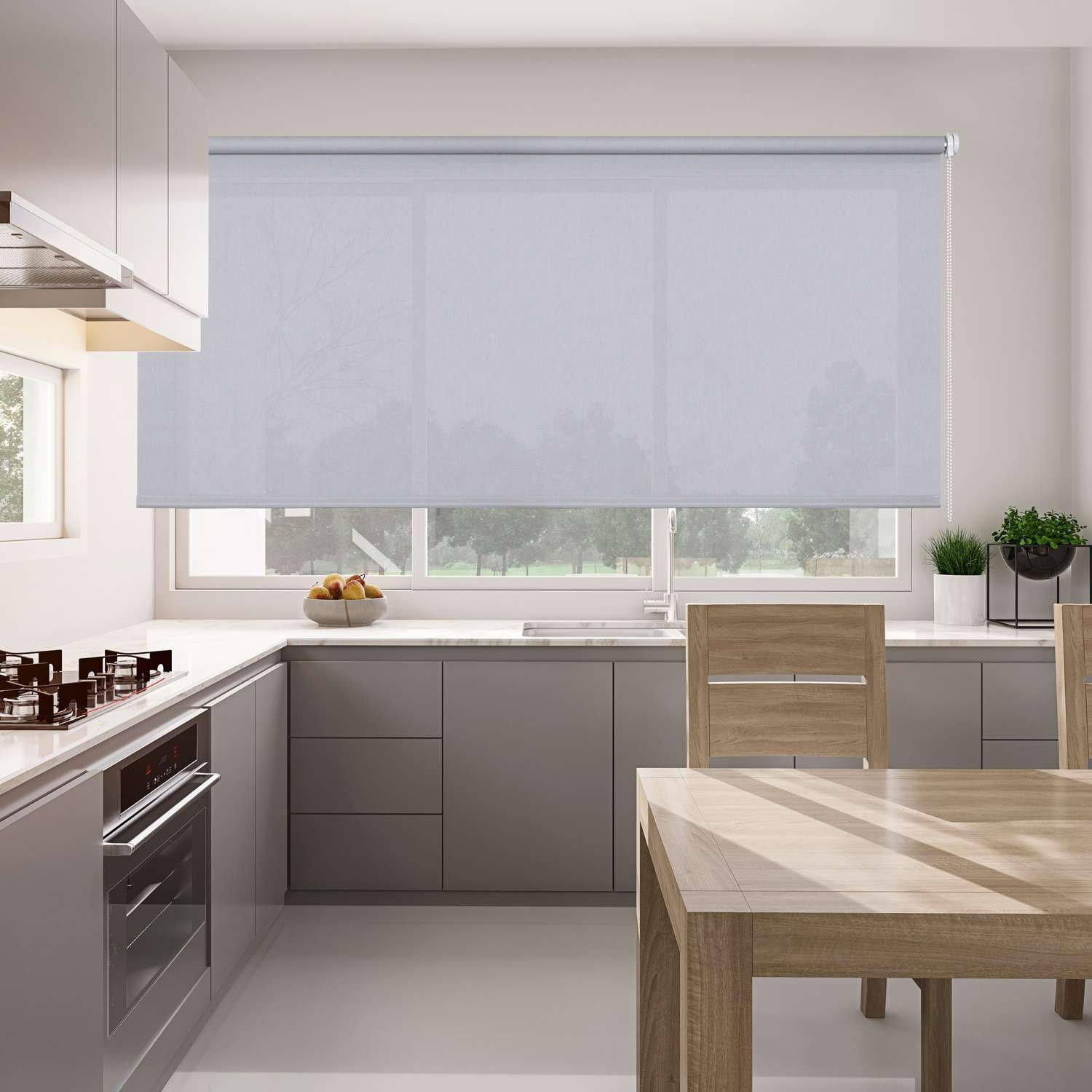 SCREEN-ROLLO| Grau, 160 cm x 180 cm - Grau, Kunststoff (160/180cm) - STORESDECO