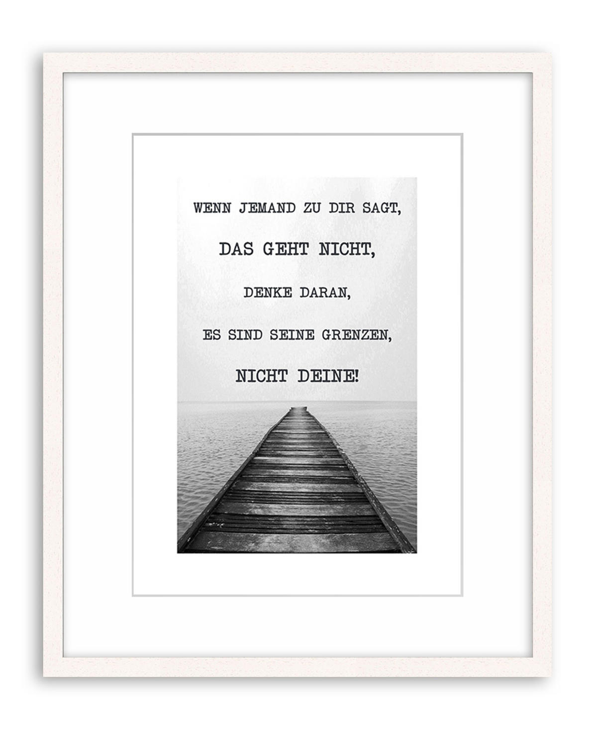 POSTER DIN A4 21x29,7 cm Spruch Motivation schwarz weiß - Anthrazit, Papier (21/29.7/2cm) - artissimo