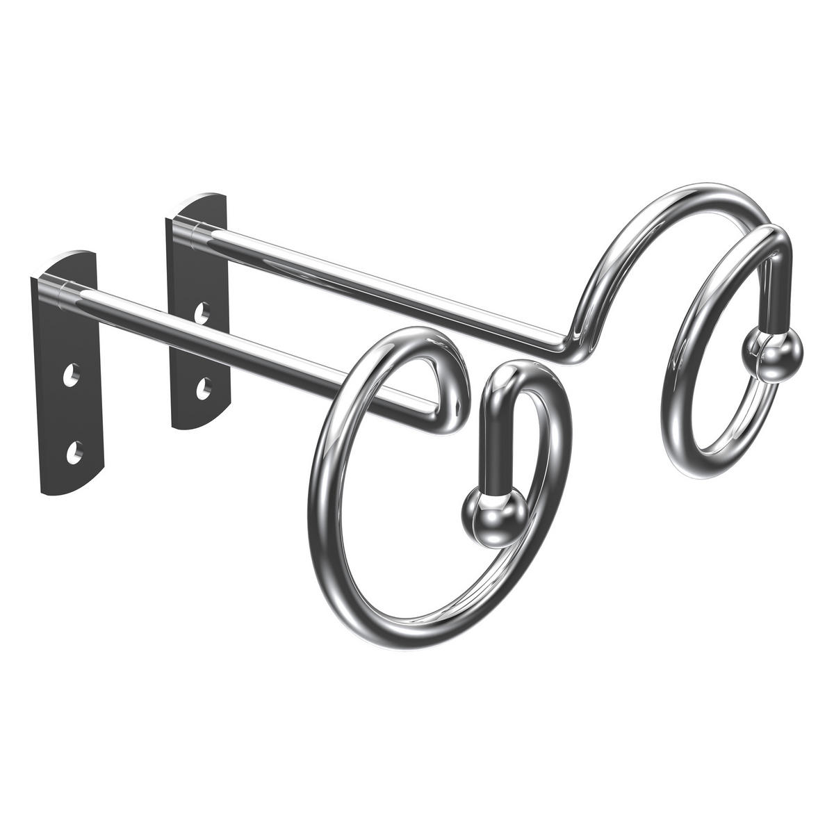 DRAPIERHAKEN für Gardinen/Vorhänge, Chrom, Packung 1 Paar - Chromfarben, Metall (13.8/5.8/5.8cm) - INTERDECO