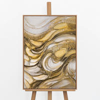 GEMÄLDE Texturwirbel Schattenfugenrahmen Eichefarben 70x50 cm - Eichefarben, Holz (70/50cm) - YS-art gallery