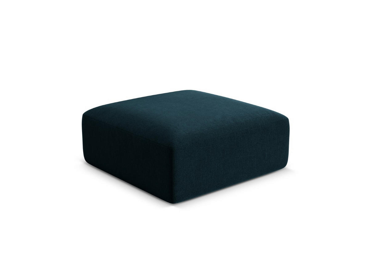 POUF Campi aus Samt petrol - Petrol, Textil (90/40/90cm) - Cosmopolitan Design