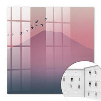 SCHLÜSSELBOX Weiß 30x30 cm – Türöffnung nach rechts - Friedliche Natur - Pink, Metall (30/30/5cm) - TULUP