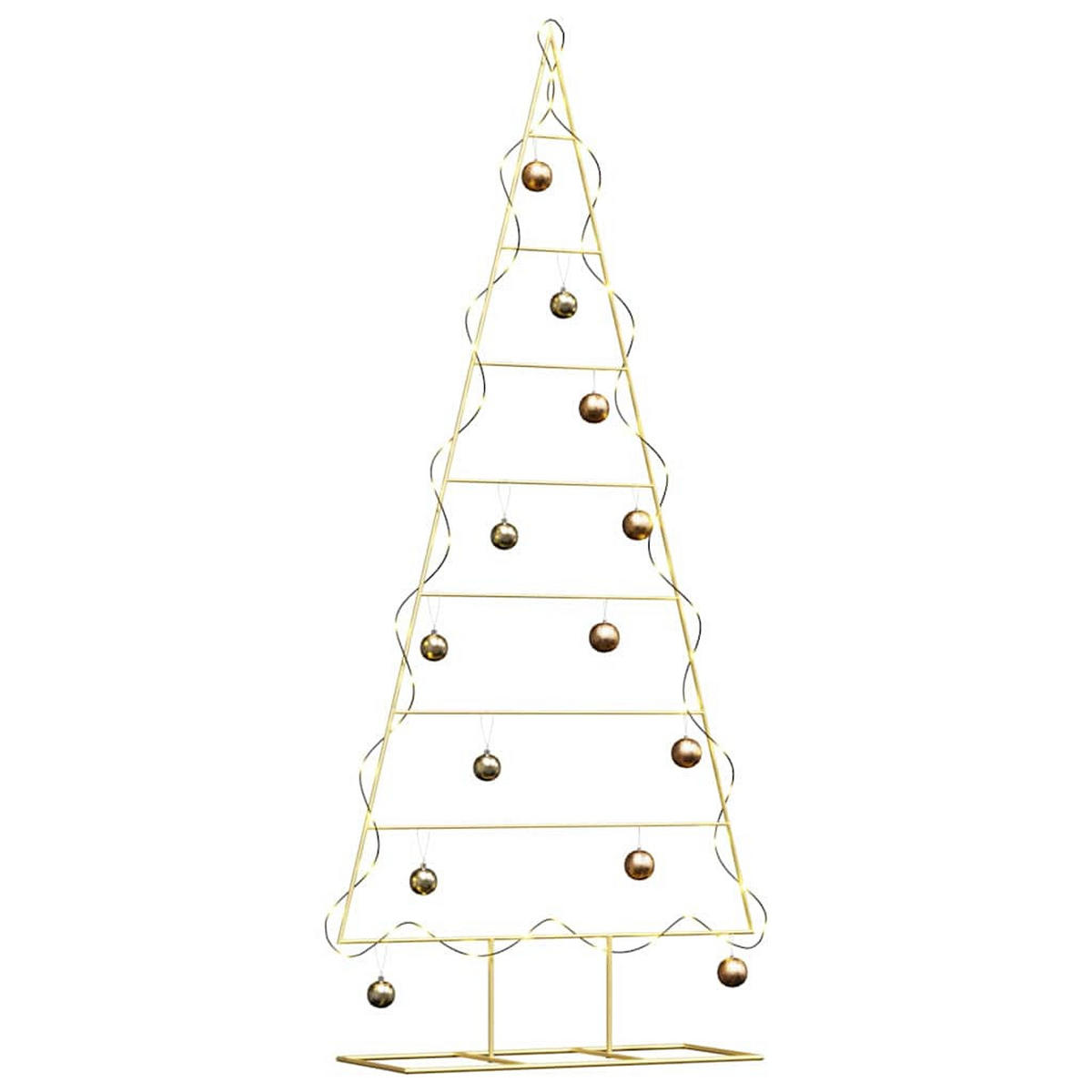 WEIHNACHTSBAUM Metall Gold 181 Cm Pulverbeschichteter Stahl - Goldfarben, Metall (181cm) - vidaXL