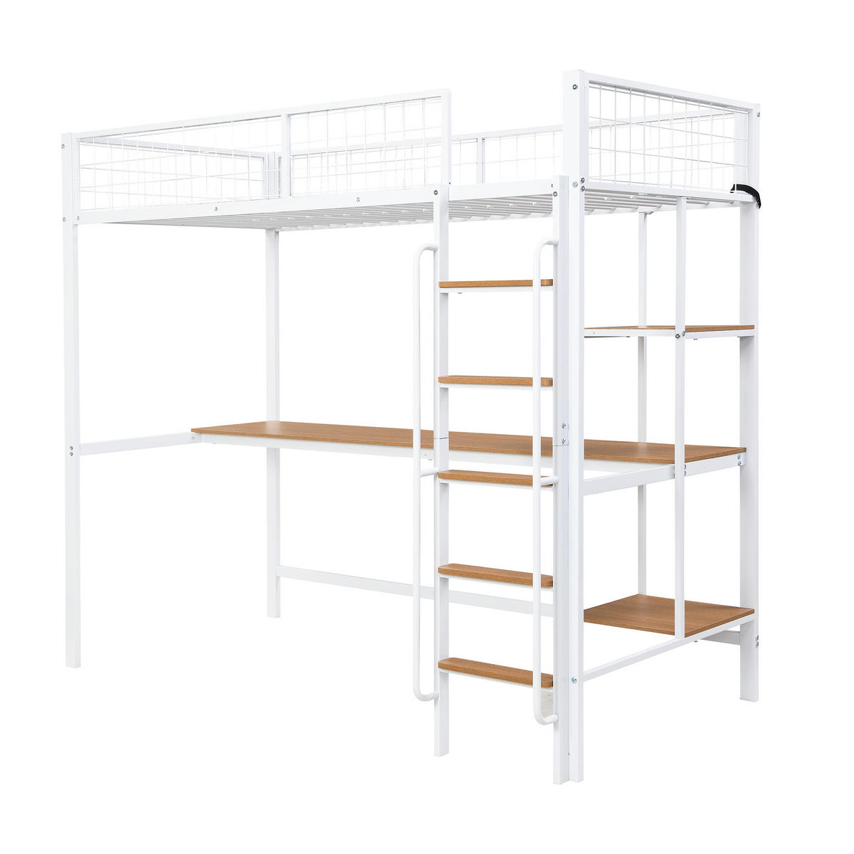 HOCHBETT 90/200 cm Weiß, Natur - Ahornfarben/Weiß, Holz/Metall - Raumix