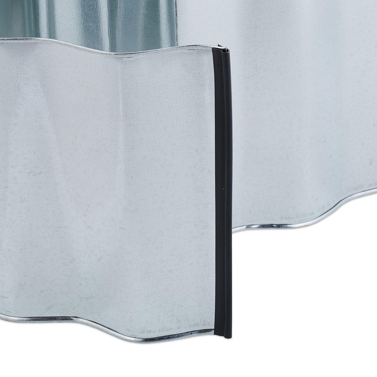 RASENKANTE - Silberfarben, Metall (0.2/16/800cm) - Relaxdays
