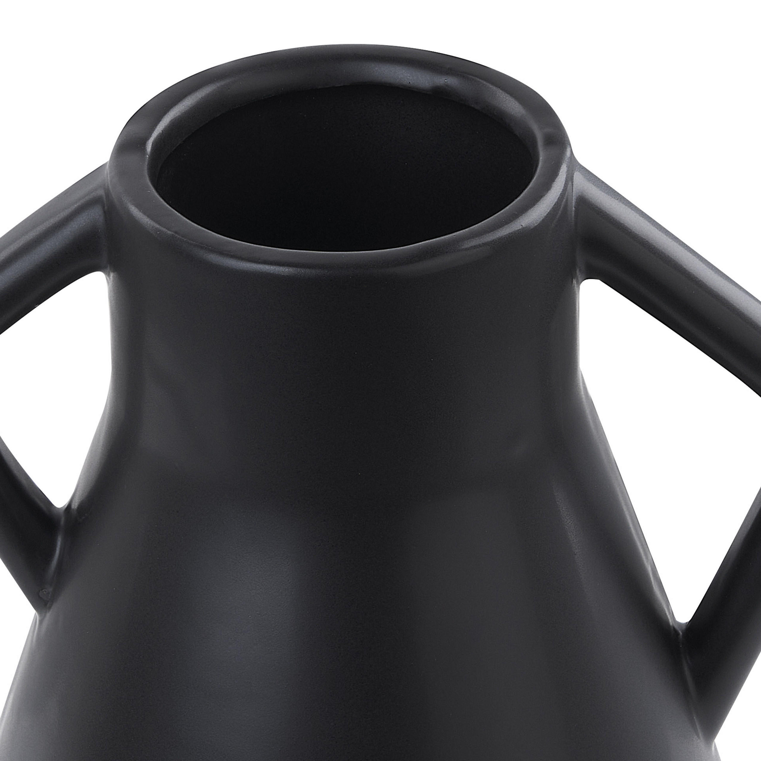 BLUMENVASE Dolomit schwarz Fermi - Schwarz, Keramik (20cm) - Beliani