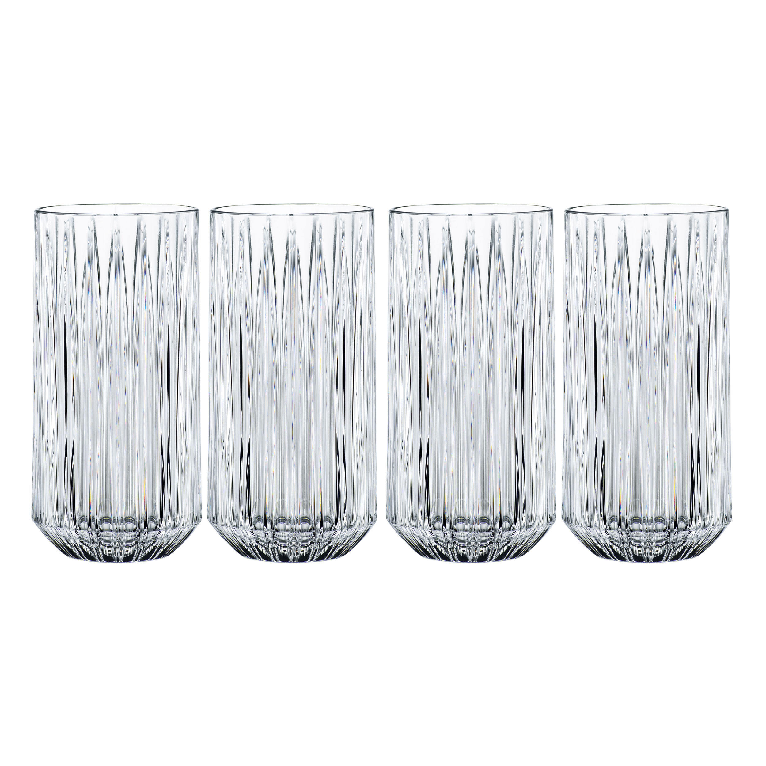 LONGDRINKGLAS Jules, 4er Set, Kristallglas, 375 ml - Transparent, Glas (0.38L) - Nachtmann