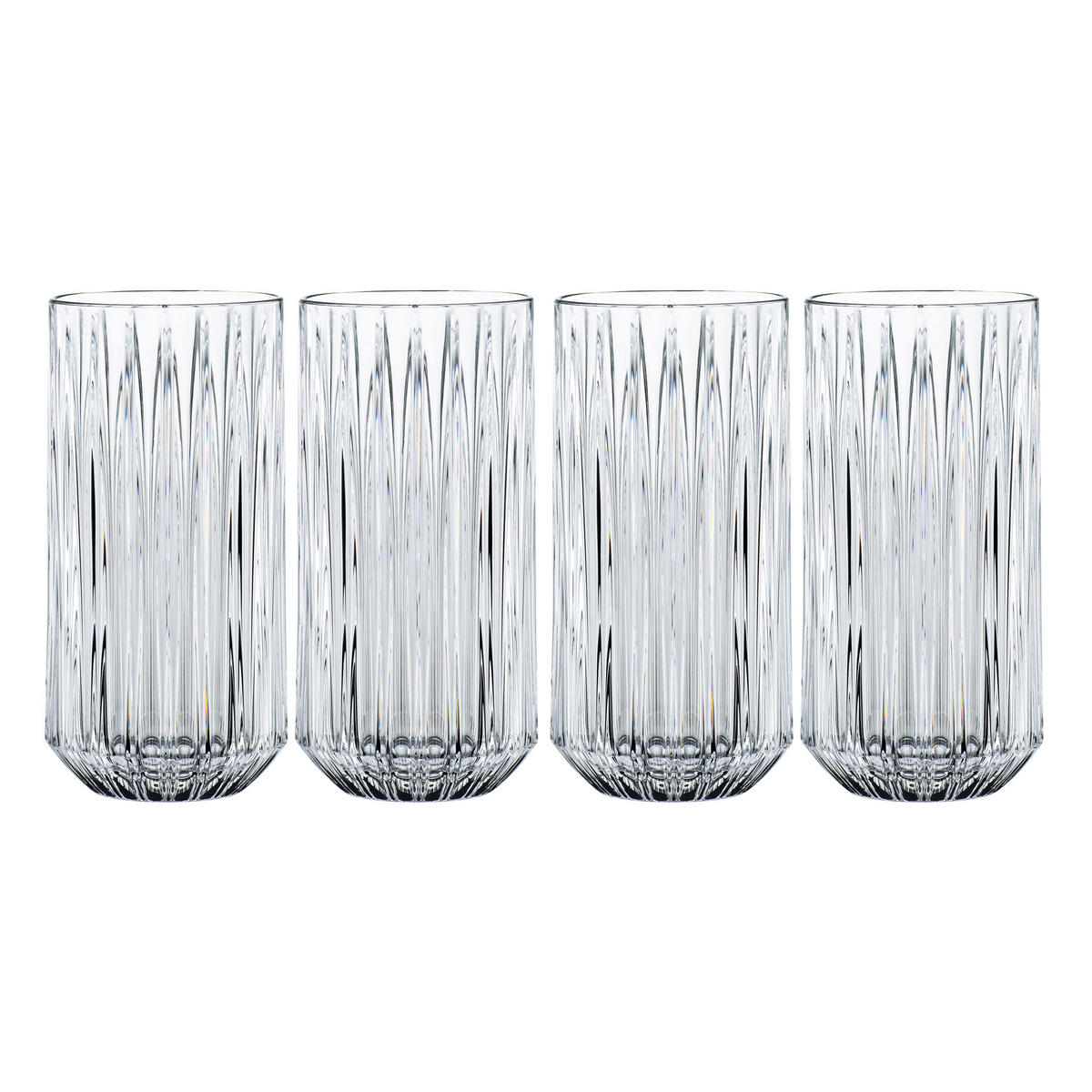 LONGDRINKGLAS Jules, 4er Set, Kristallglas, 375 ml - Transparent, Glas (0.38L) - Nachtmann